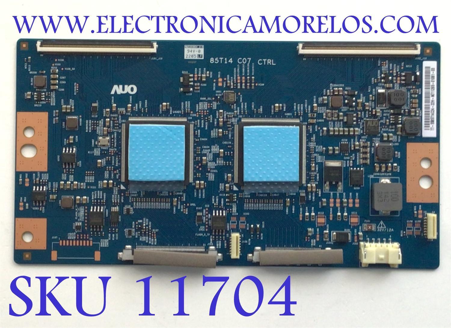 T-CON PARA TV SONY / NUMERO DE PARTE 55.85T14.C24 / 85T14 C07 CTRL / 5585T14C24 / PANEL YDCM085CCU11 / DISPLAY T850QVN03.J / MODELO KD-85X85K / KD85X85K / KD-85X80K